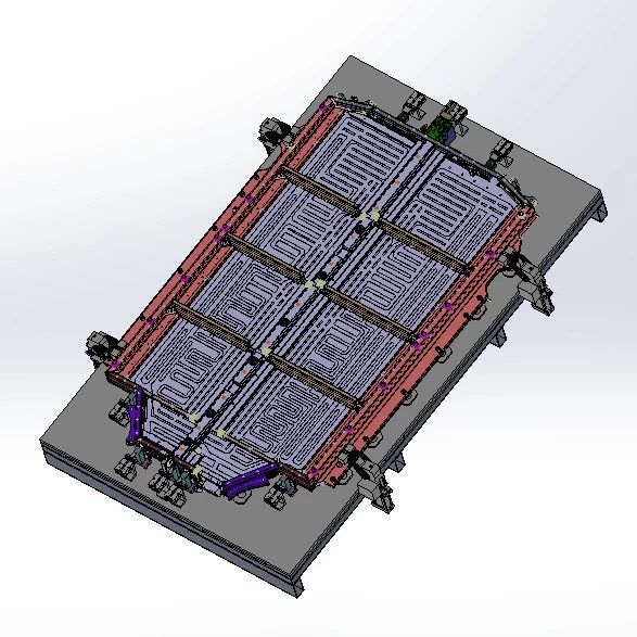 【工程机械】电池总成小件焊接3D数模图纸 Solidworks14设计