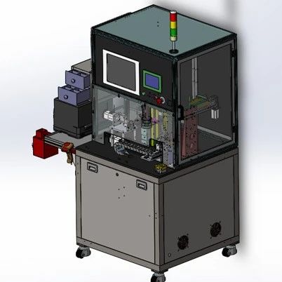 【非标数模】汽车按键试电机3D数模图纸 Solidworks18设计