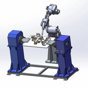 【机器人】扶手焊接机器人3D数模图纸 Solidworks设计