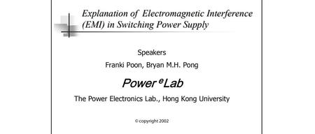 开关电源电磁干扰概论250页英文（香港大学）
