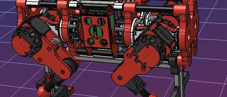【机器人】doggyv openDog V3机械狗机器人结构3D图纸 STP格式