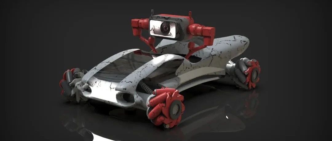 【机器人】带8个悬架的mecanum轮车3D数模图纸 iges step格式