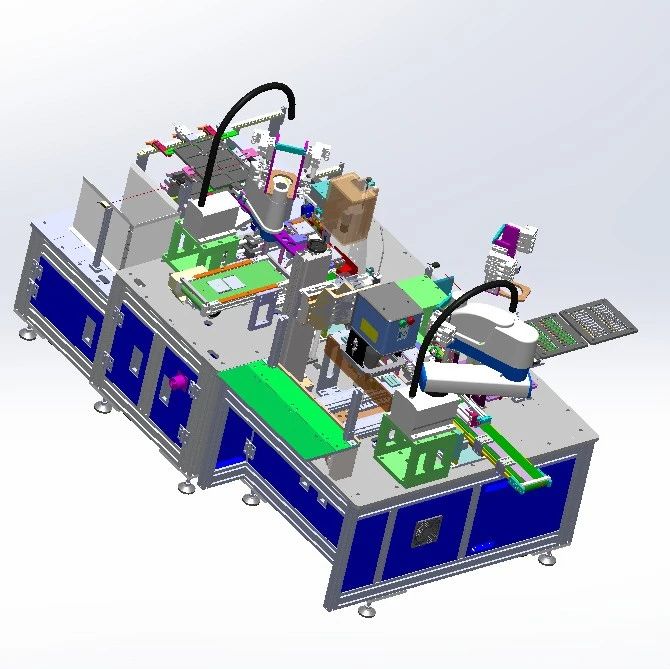 【工程机械】cell自动焊接线3D数模图纸 Solidworks18设计