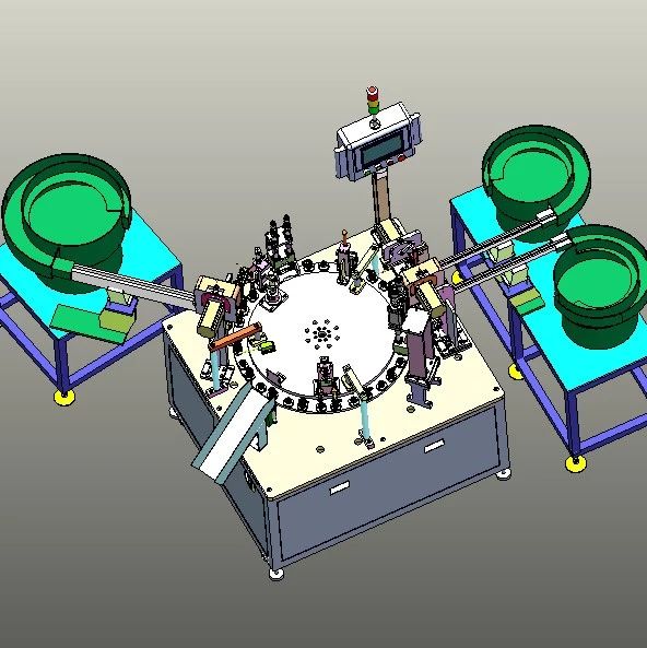 【非标数模】头帽组装检测机3D数模图纸 solidworks17设计