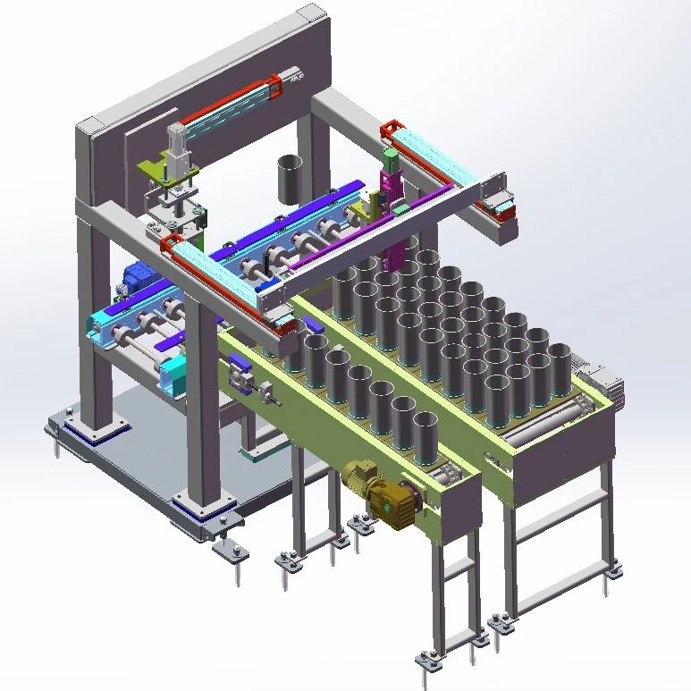 【非标数模】缸套压装机3D数模图纸 Solidworks20设计