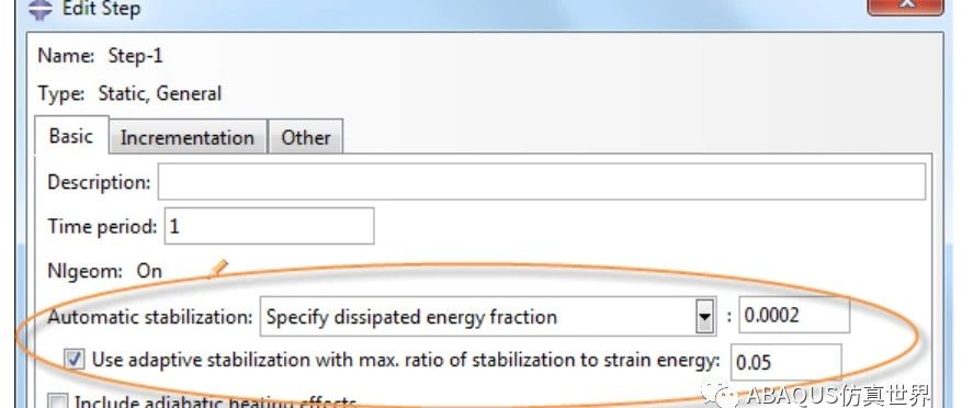 Abaqus-Automatic Stabilisation有什么作用？