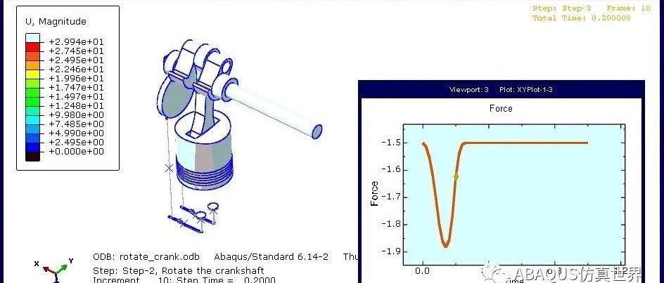 ABAQUS-connector连接器专题案例4-发动机运动仿真