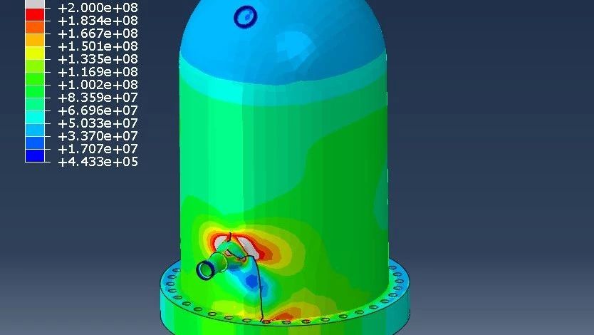 ABAQUS培训案例之断裂专题案例5-XFEM压力容器裂纹扩展