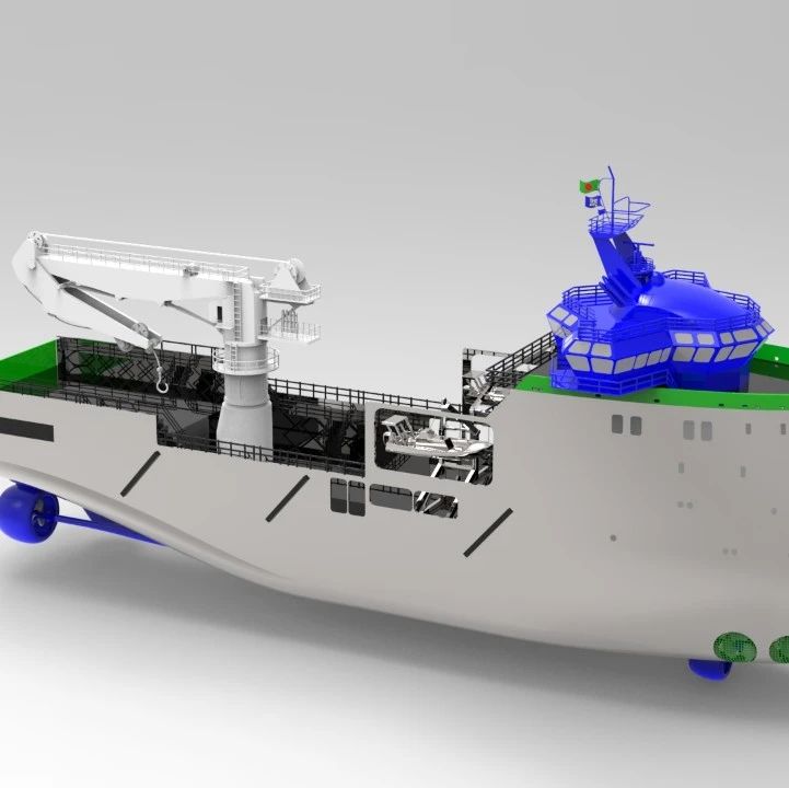 【海洋船舶】Offshore Ship海上船舶3D数模图纸 igs格式