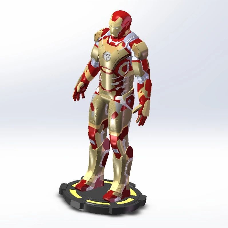 【生活艺术】Iron man MK 42钢铁侠模型3D图纸 x_t格式