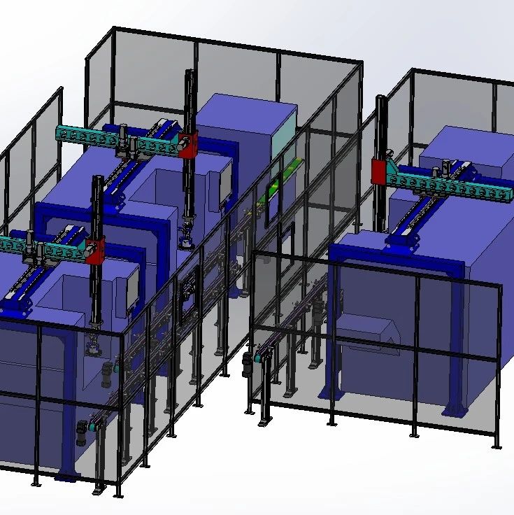 【工程机械】Gantry Robot CNC龙门机器人组3D图纸 STEP x_b格式