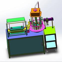 【非标数模】三工位灌装设备3D数模图纸 Solidworks18设计