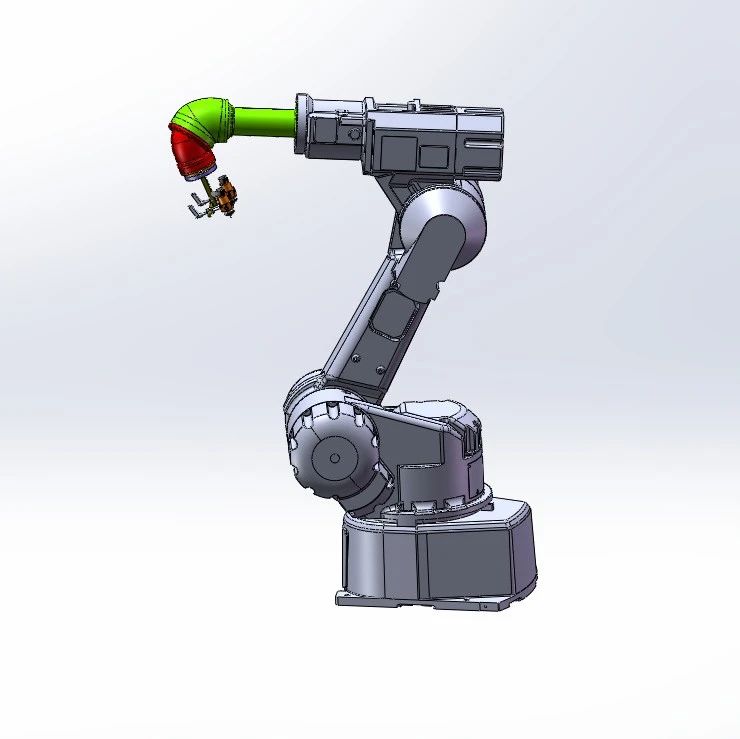 【工程机械】机器人喷涂7轴机械手+喷枪3D数模图纸 Solidworks17设计