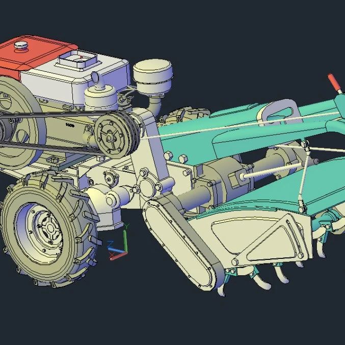 【农业机械】tractor-model拖拉机3D数模图纸 dwg格式