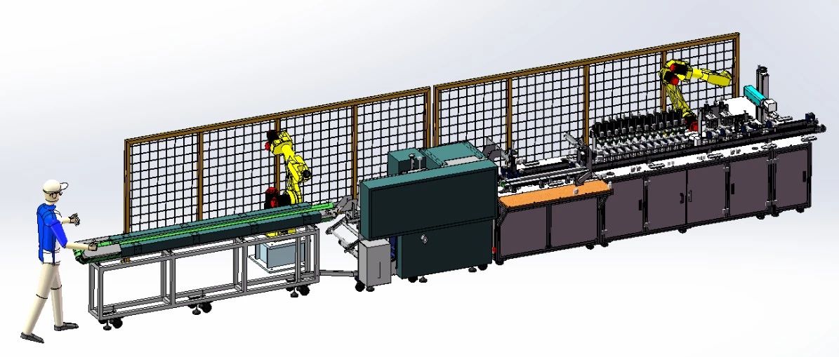 【非标数模】枕式包装生产线3D数模图纸 Solidworks20设计 