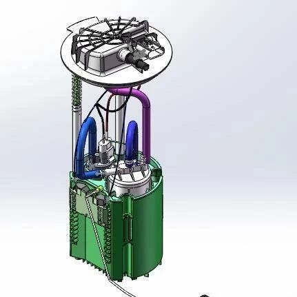 【工程机械】燃油泵结构图3D数模图纸 Solidworks18设计 