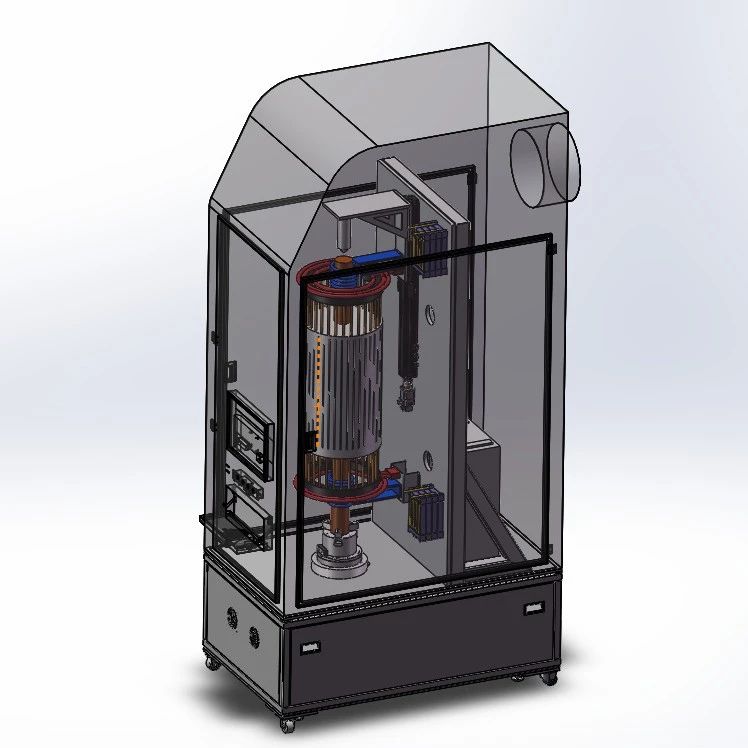 【非标数模】鼠笼式转子铜端环焊接装置3D数模图纸 Solidworks18设计