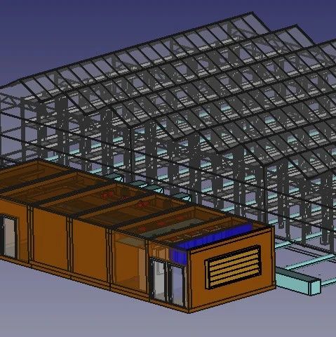 【工程机械】木制数据中心模块化机架3D数模图纸 FreeCAD设计 附STEP格式