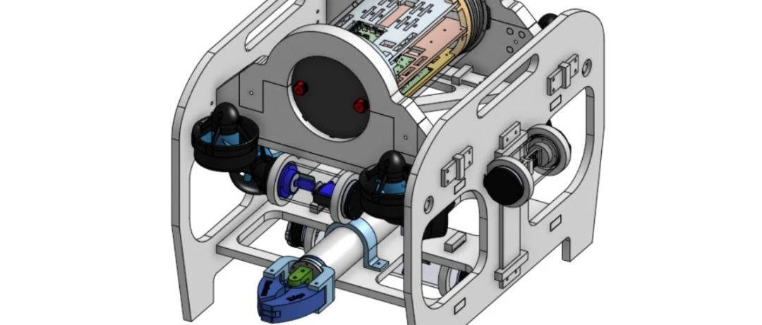 【机器人】Eastern Edge ROV带机械爪的水下机器人3D数模图纸 STEP格式