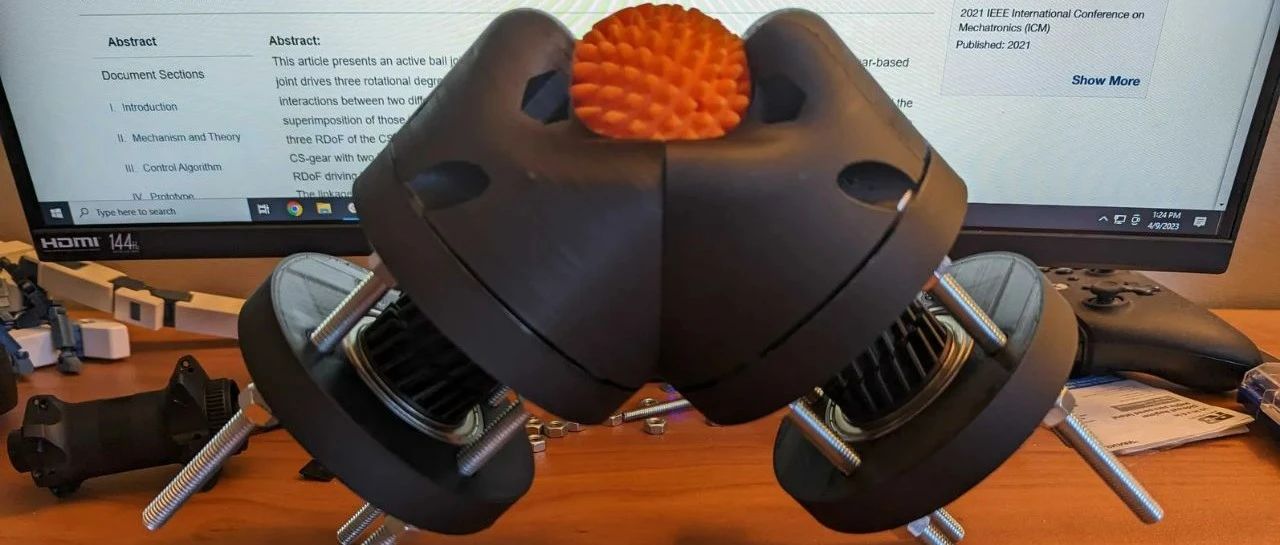 【3D打印】ABENICS Mechanism主动式球形接头机构3D打印图纸 STL f3d格式