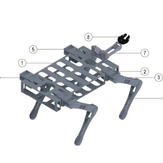 【机器人】Robocon四足机器人简易框架结构3D图纸 STP格式