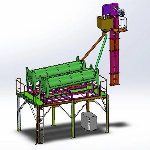 【农业机械】稻谷分离设备3D数模图纸 Solidworks18设计