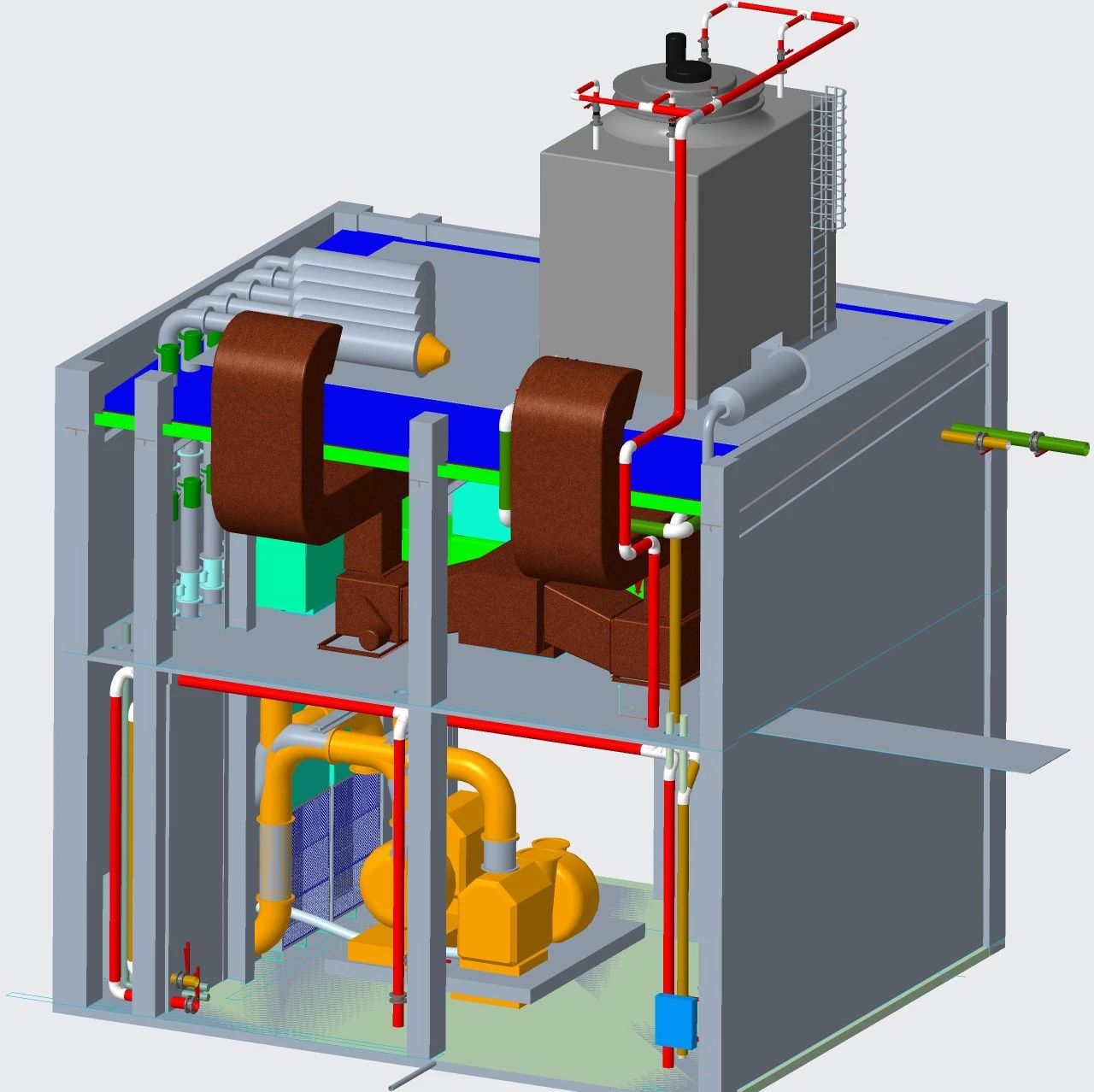 【工程机械】净化室3D数模图纸 cero4设计+cad
