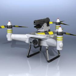 【飞行模型】Home Security Drone三轴无人机3D图纸 STEP格式