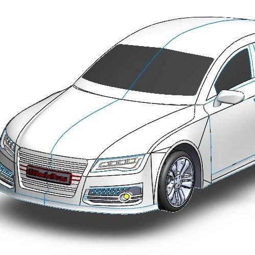 【汽车轿车】Audi RS7轿车曲面3D图纸 Solidworks设计
