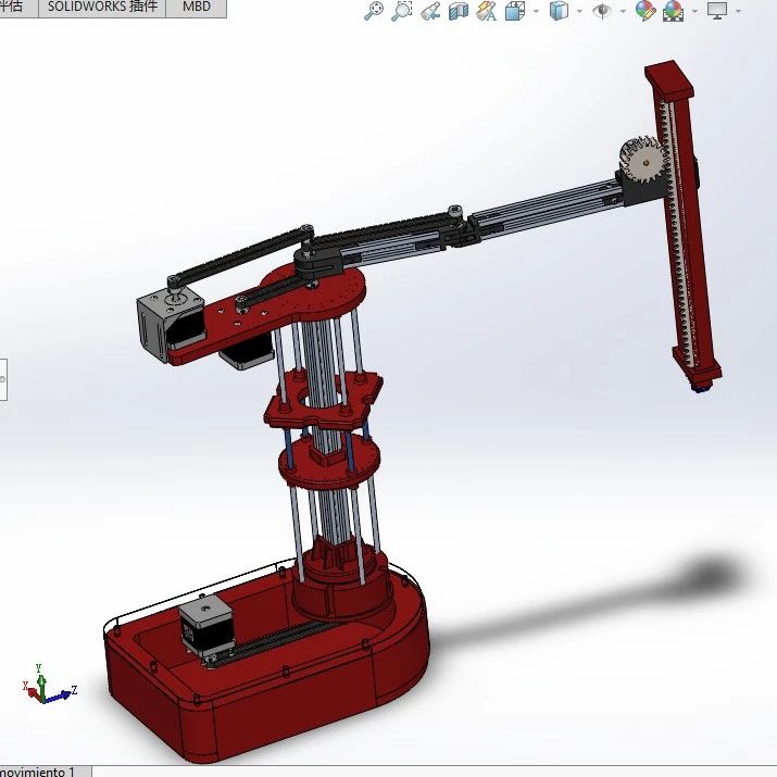 【机器人】Scara 4 GDL机械臂3D数模图纸 Solidworks设计