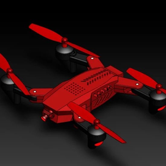 【飞行模型】RC-drone简易四轴无人机造型3D图纸 Solidworks设计