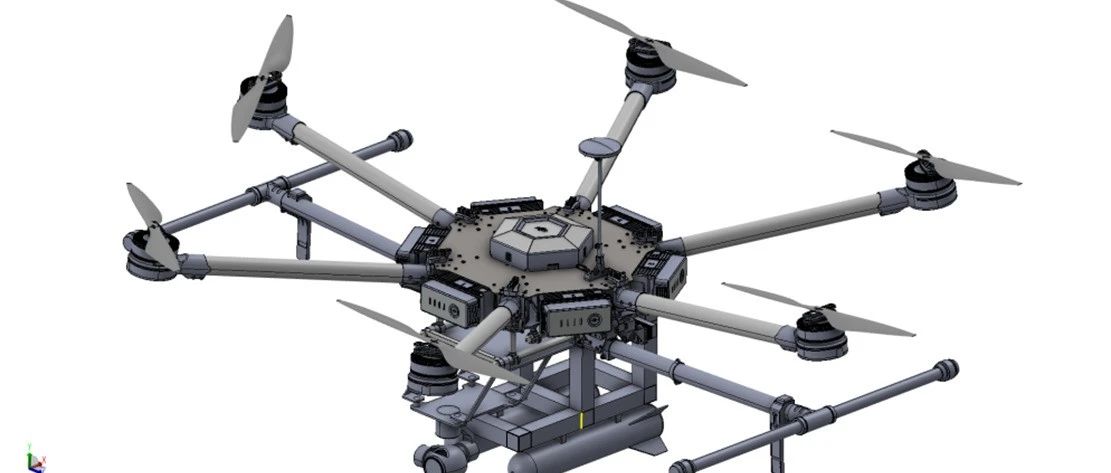 【飞行模型】DJI MATRICE 600航拍无人机3D数模图纸 Solidworks设计