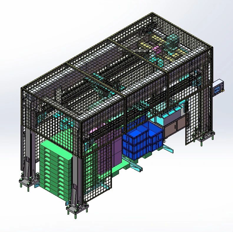 【工程机械】仓体式码垛机3D数模图纸 Solidworks16设计