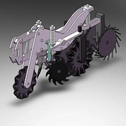 【农业机械】条带整耕机3D数模图纸 Solidworks16设计