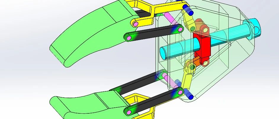 【机器人】robot arm简易机械爪夹具结构3D图纸 Solidworks设计