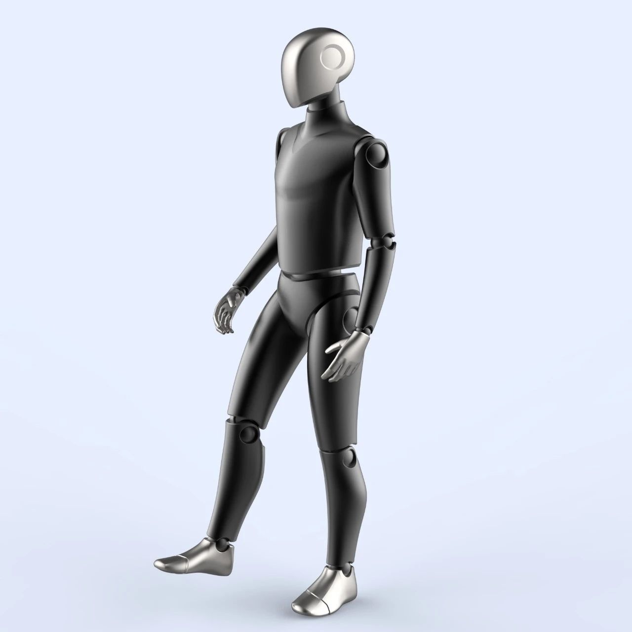 【机器人】BOT人形机器人简易造型3D数模图纸 3dm STP格式