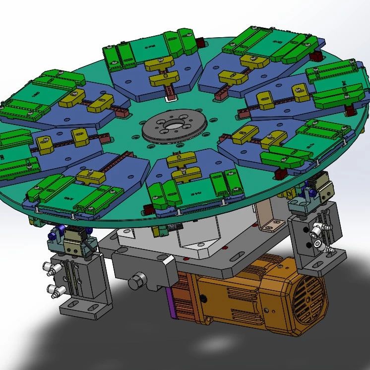 【非标数模】裁极耳转盘3D数模图纸 Solidworks设计