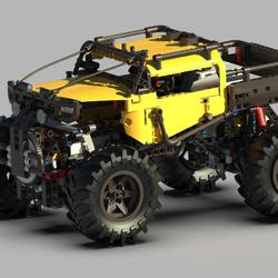 【其他车型】42099越野遥控四驱车拼装模型3D图纸 CREO设计