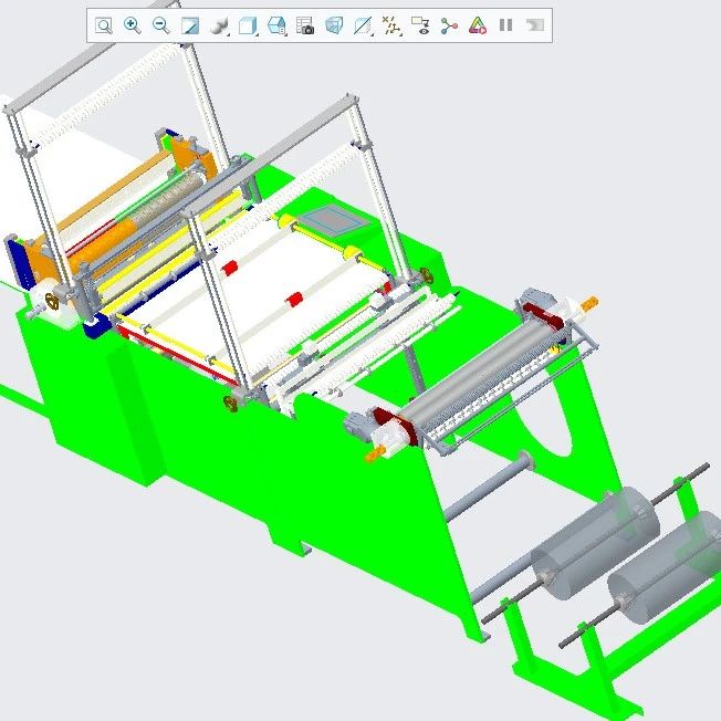 【非标数模】30寸双通道制袋机3D数模图纸 ProE5.0设计