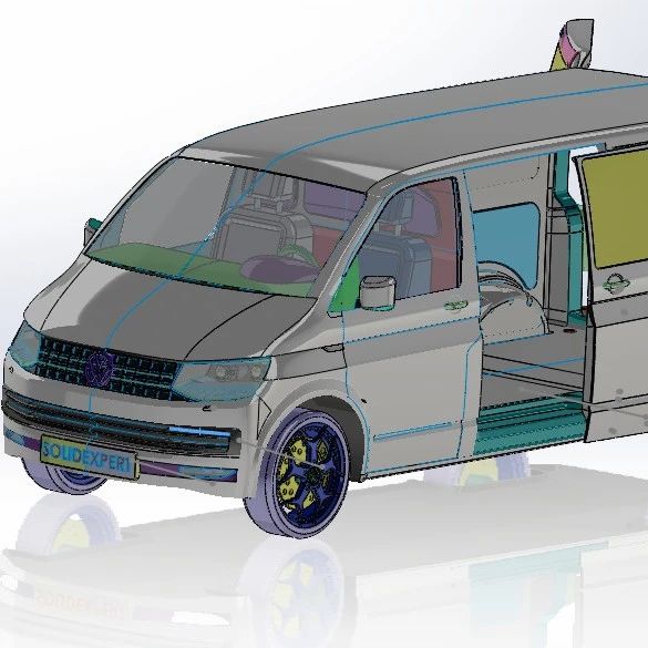 【汽车轿车】test-83面包车3D数模图纸 Solidworks设计