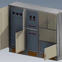 【工程机械】Switchboard大型电机控制配电盘配电柜3D数模图纸 INVENTOR设计