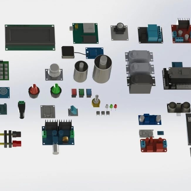 【工程机械】一些arduino电子元件(GPS 操纵杆 触摸板 声音模块等)3D图纸 STEP格式