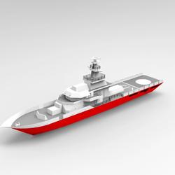 【海洋船舶】ship舰艇舰船简易3D图纸 INVENTOR设计 附igs