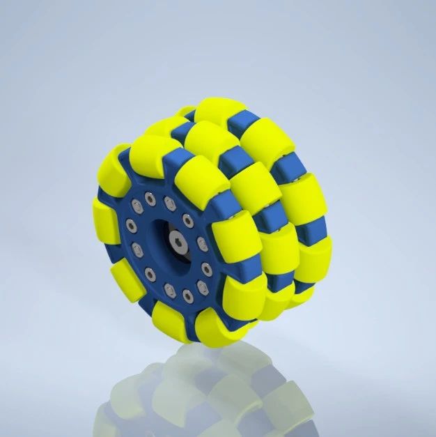 【工程机械】omniwheel三层全向轮结构3D图纸 INVENTOR设计