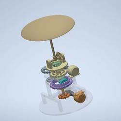 【工程机械】2DoF球面旋转平台机构3D图纸 INVENTOR设计