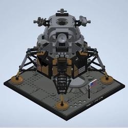 【工程机械】10266 NASA阿波罗11号登月舱3D数模图纸 INVENTOR设计 附STP
