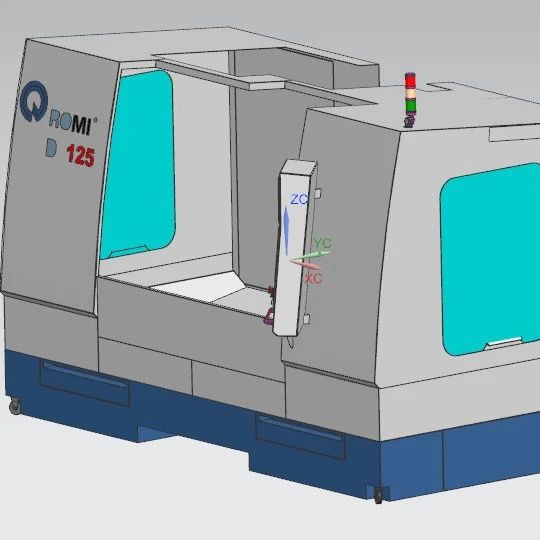 【工程机械】ROMI - D1250立式加工中心模型3D图纸 UG设计 附stp
