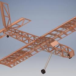 【飞行模型】RC Aircraft UAV遥控无人机框架3D数模图纸 INVENTOR设计