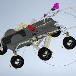 【其他车型】Mars Rover火星漫游车简易结构3D图纸 INVENTOR设计