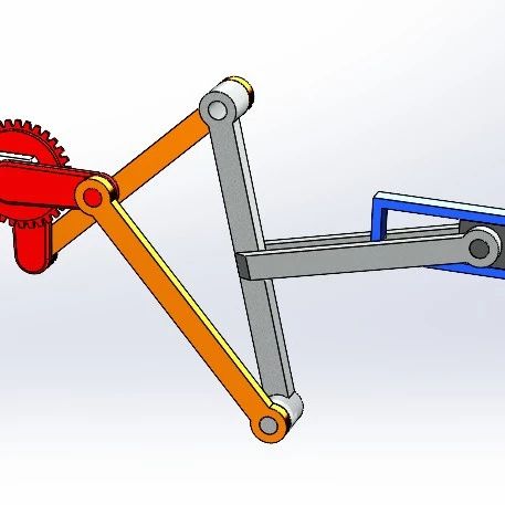 【精巧机构】多连杆双曲柄滑块机构3D图纸 Solidworks设计